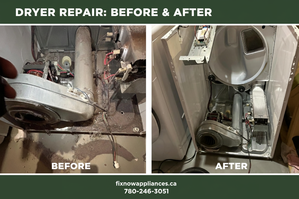 Dryer Not Heating? Finding "Dryer Repair Near Me" in Edmonton for Same-Day Service